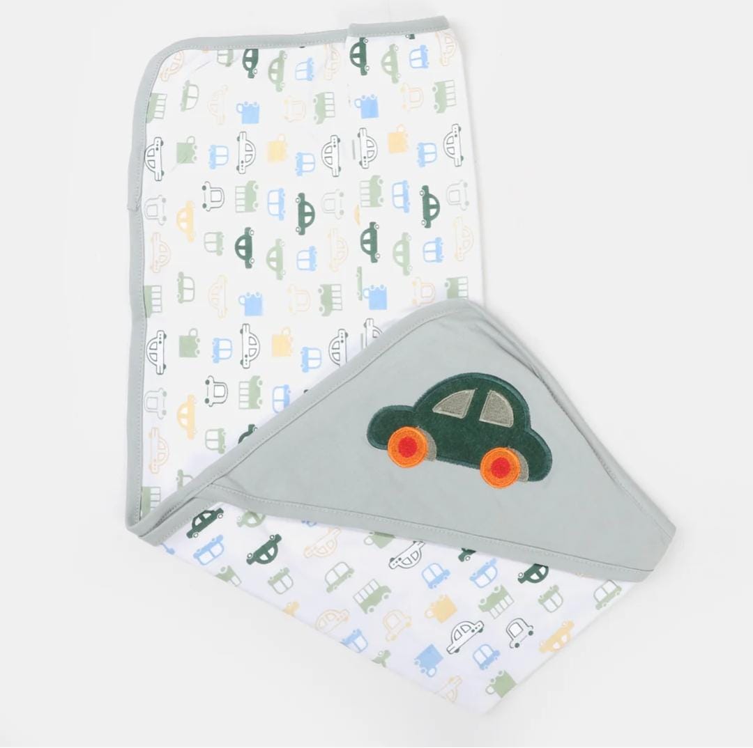 Hooded double sided wrapping sheet