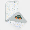 Hooded double sided wrapping sheet