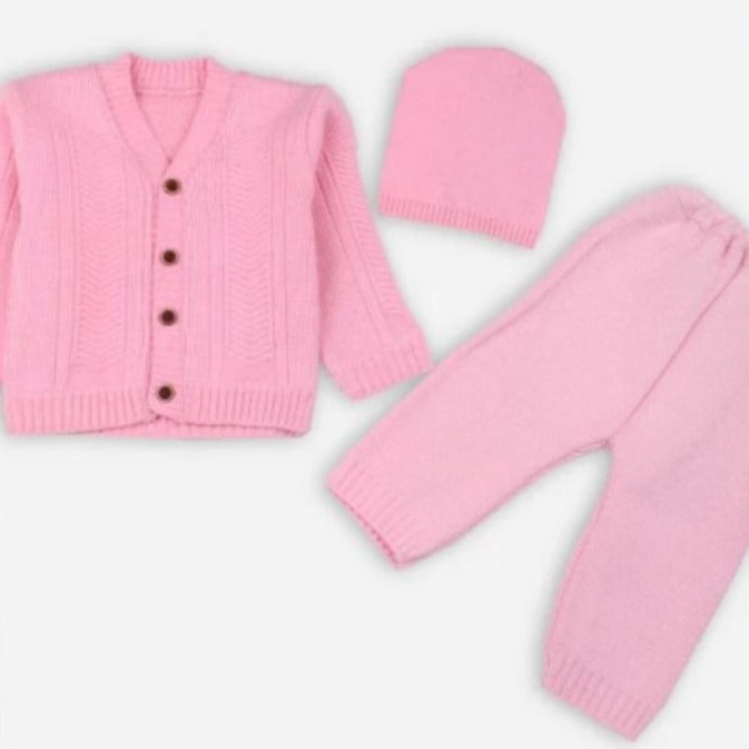 Baby woolen suit with cap 0M+