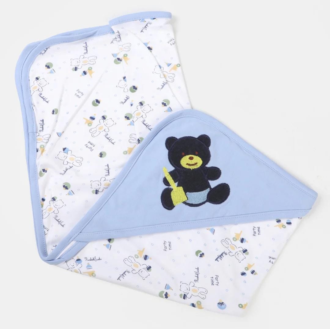 Hooded double sided wrapping sheet