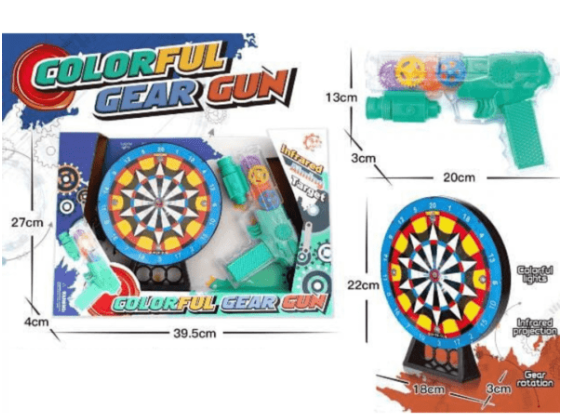COLOR FUL GEAR GUN WITH TARGET BOARD