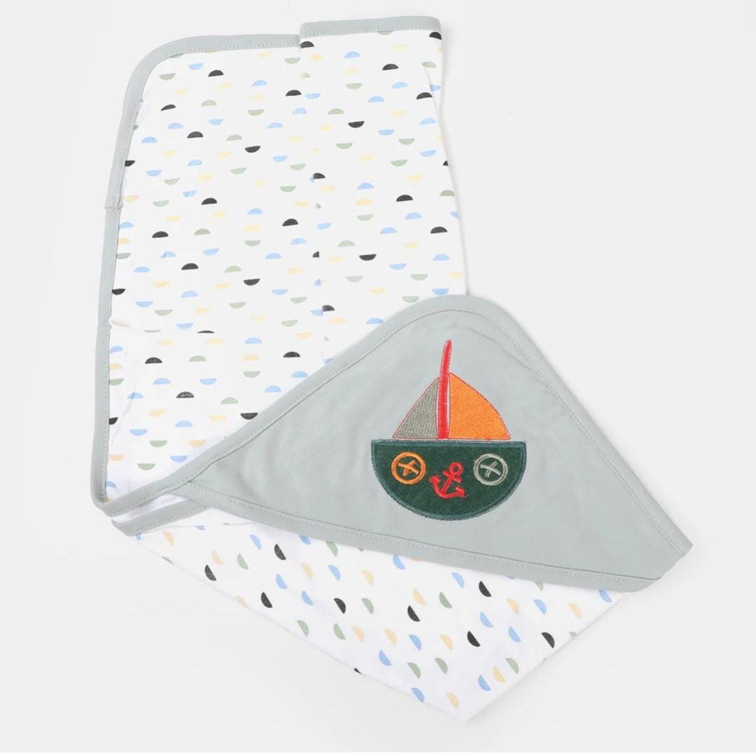 Hooded double sided wrapping sheet