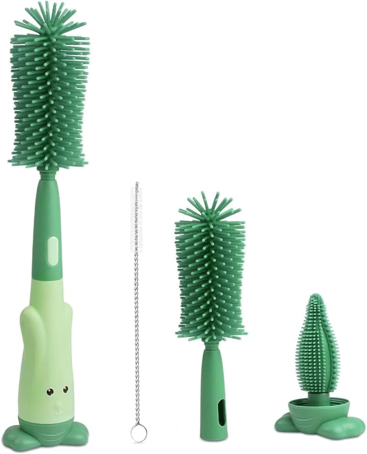 3--in-1 Silicone Baby Bottle Cleaning Brush Set – Pacifier, Straw, and Bottle Scrubber
