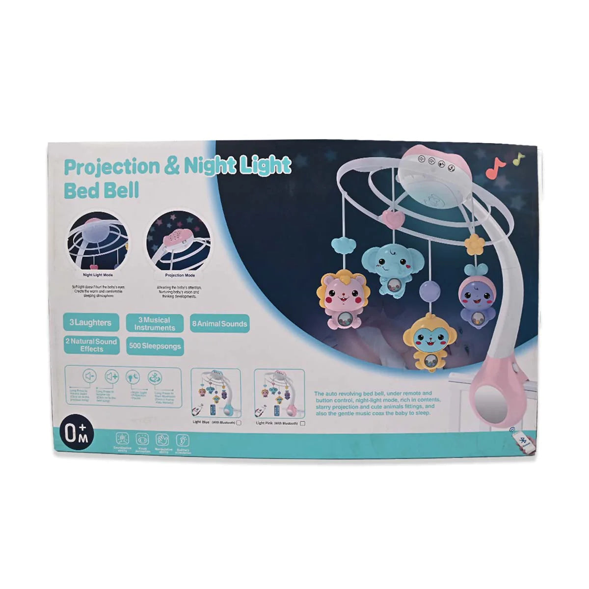 Projection night light bed bell Baby cot mobile Baby Toys Bed Bell M