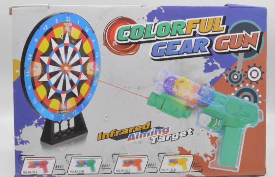 COLOR FUL GEAR GUN WITH TARGET BOARD