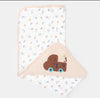 Hooded double sided wrapping sheet