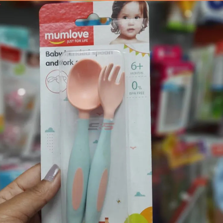 Mumlove Baby Spoon and Fork Set Silicon 0M+