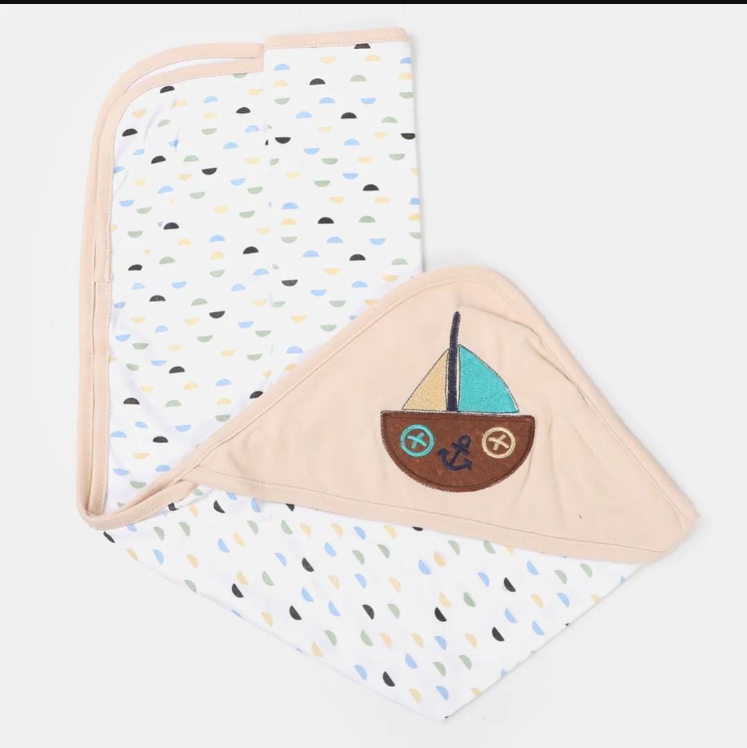 Hooded double sided wrapping sheet