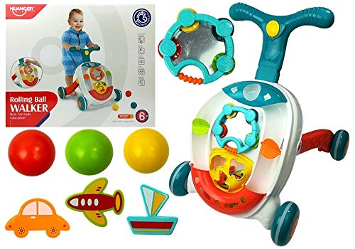 Smart craft Baby Rolling Ball Walker, Baby Walker with Music, Suitable for Babies of 1-4 Years -