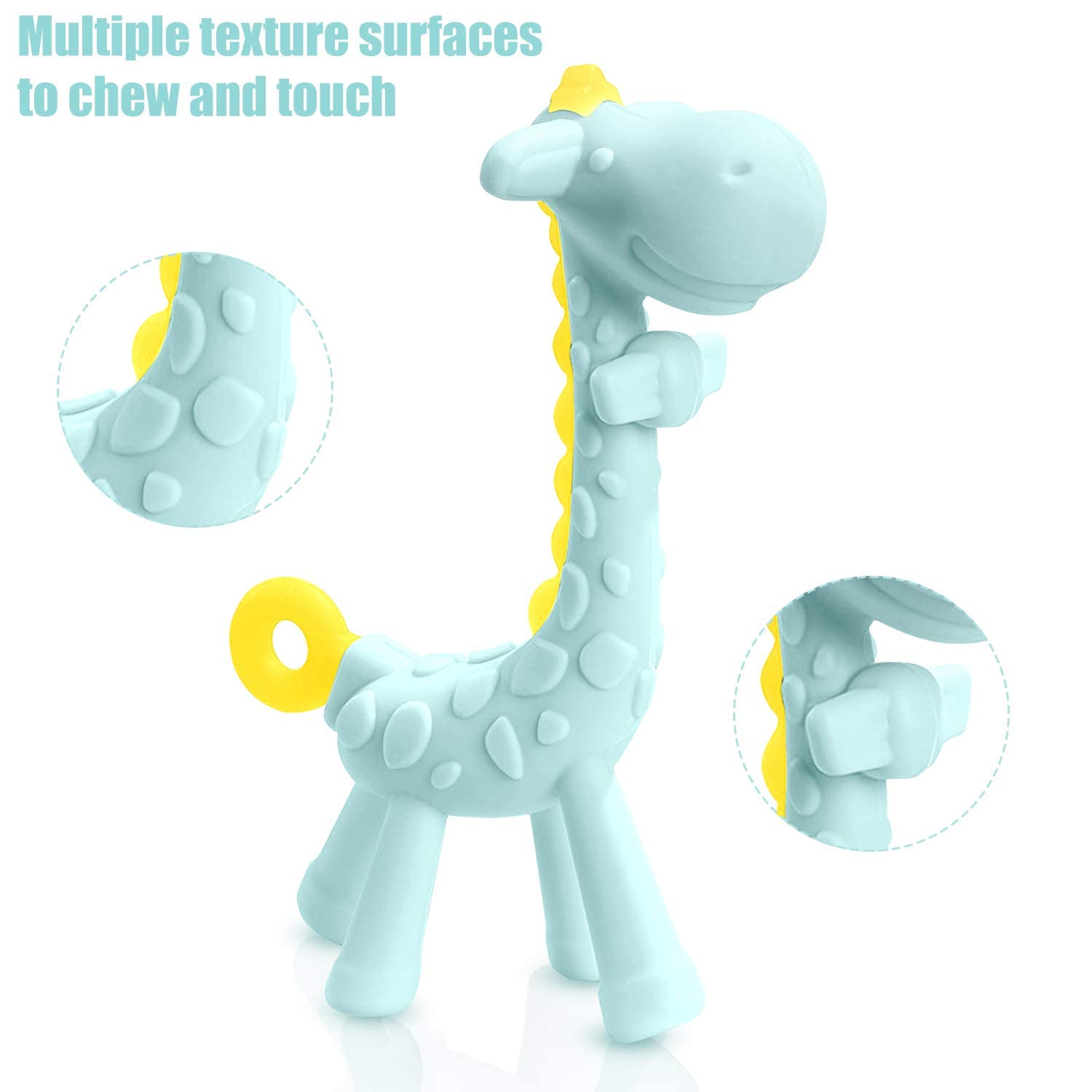 BPA Free Silicone Giraffe Baby Teether Toy 0m+
