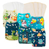 babygoal Reusable Cloth Diapers for Baby Boys, One Size Adjustable Washable Pocket Nappy Covers