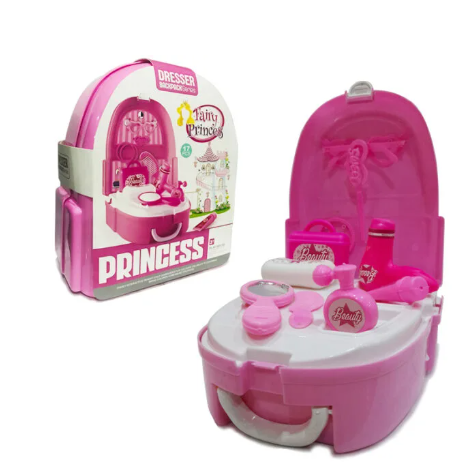 Fairy Princess Dresser Backpack for Kids – 17 Pieces Set – Beauty Play House