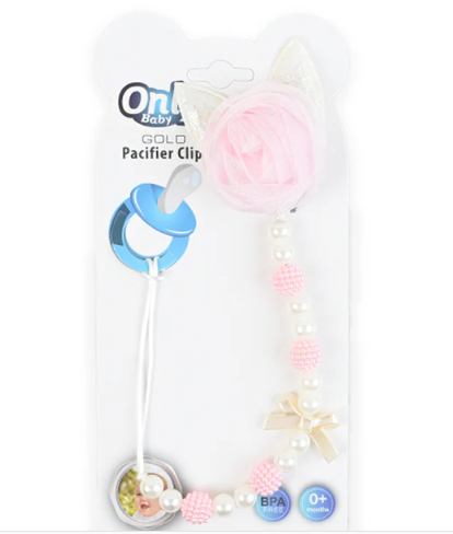 Shiny Rose Pacifier Chain