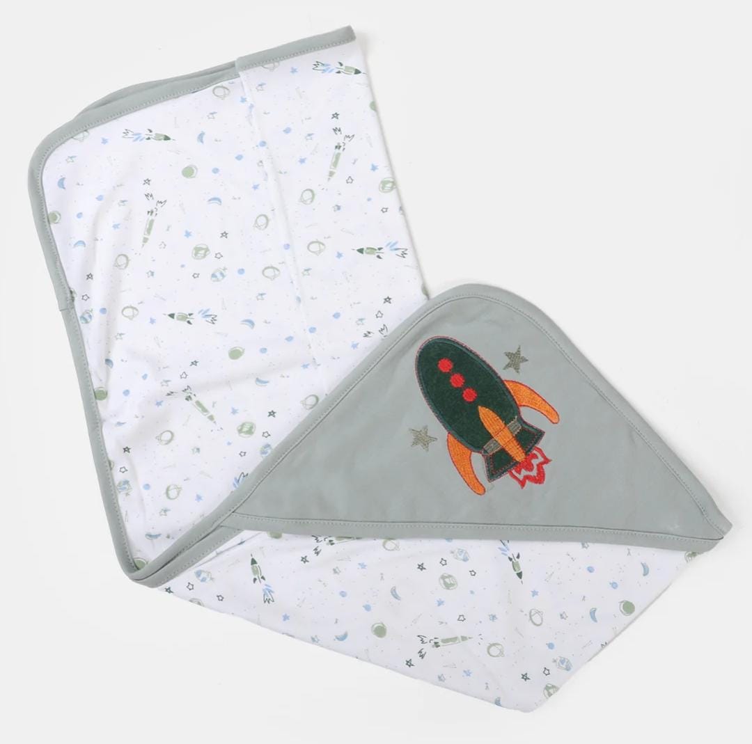 Hooded double sided wrapping sheet