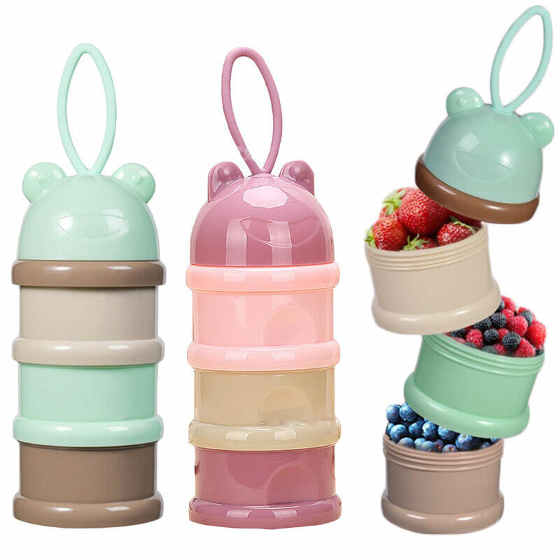 Portable Baby Formula and Storage Container 3 layers  unisex colours