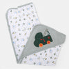 Hooded double sided wrapping sheet