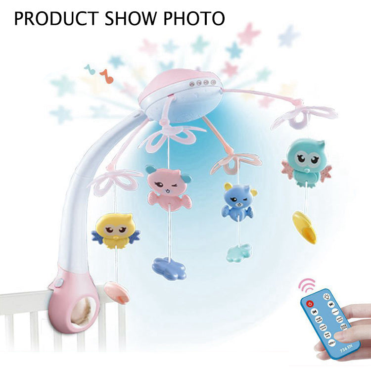 Baby cot mobile Baby Toys Bed Bell Musical Crib Mobile Hanging Cute Animals Rattles Newborn Early Learning Kids Toy with Light Projector