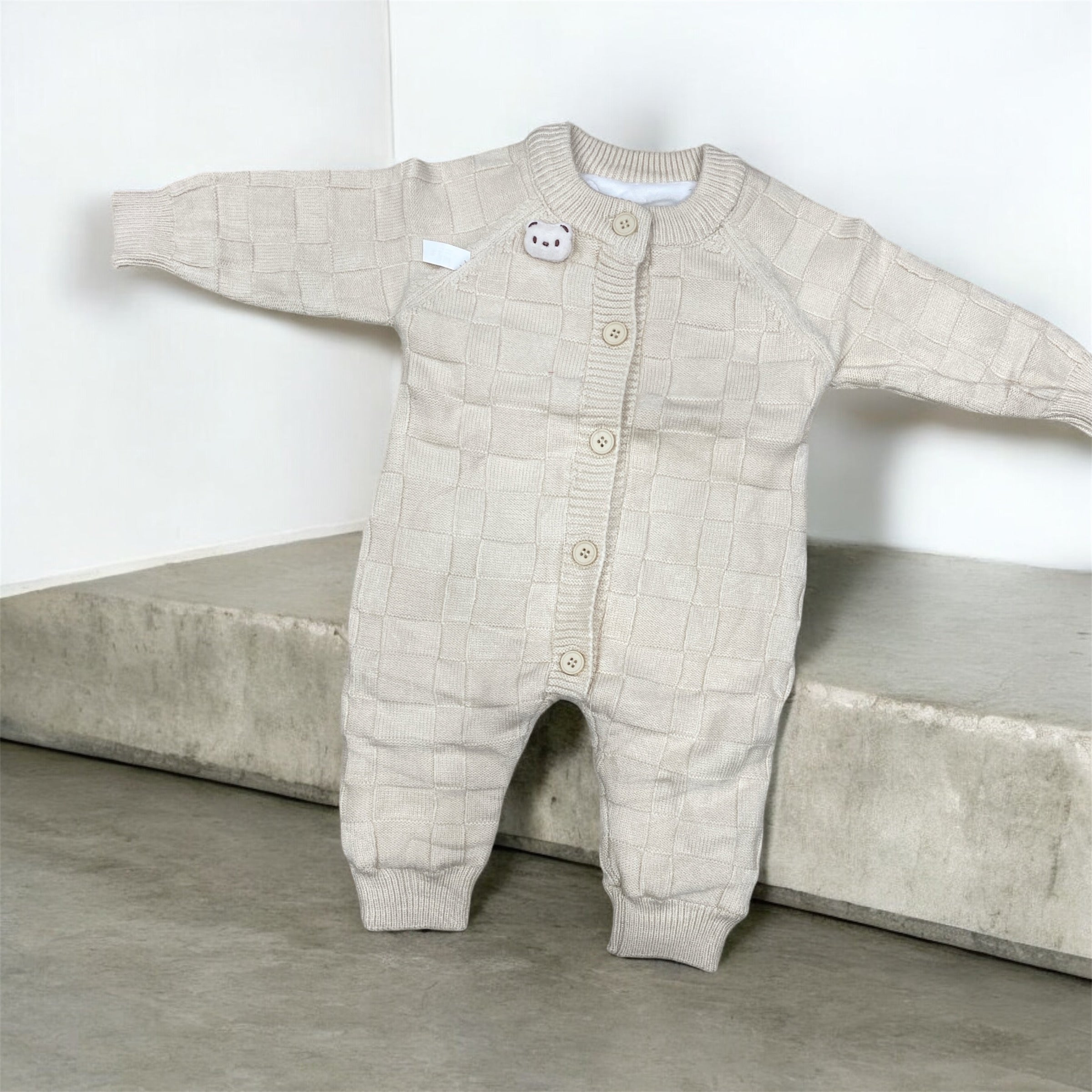 Baby rompers semi-quilted