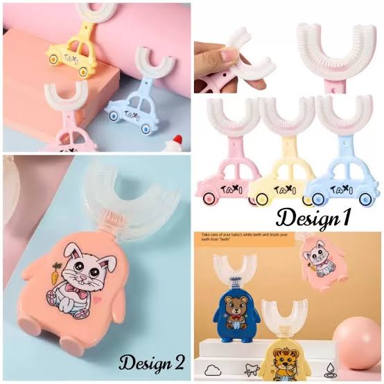 Baby Toothbrush Children's Teeth Cleaning Brush Kids U-Shaped Toothbrush Mouth Oral Cleaning Brush