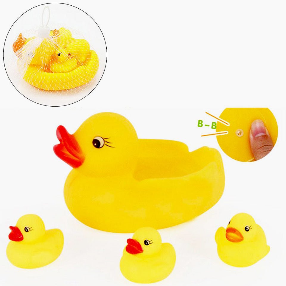 Floating Rubber Duck Family – Bath Toys 0m+