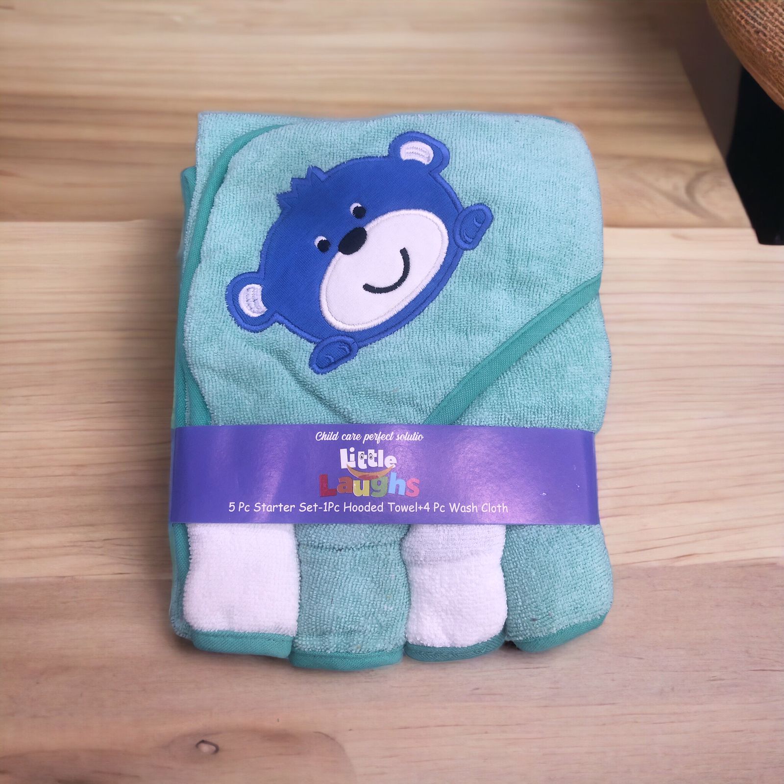 5 pec baby bath towel set