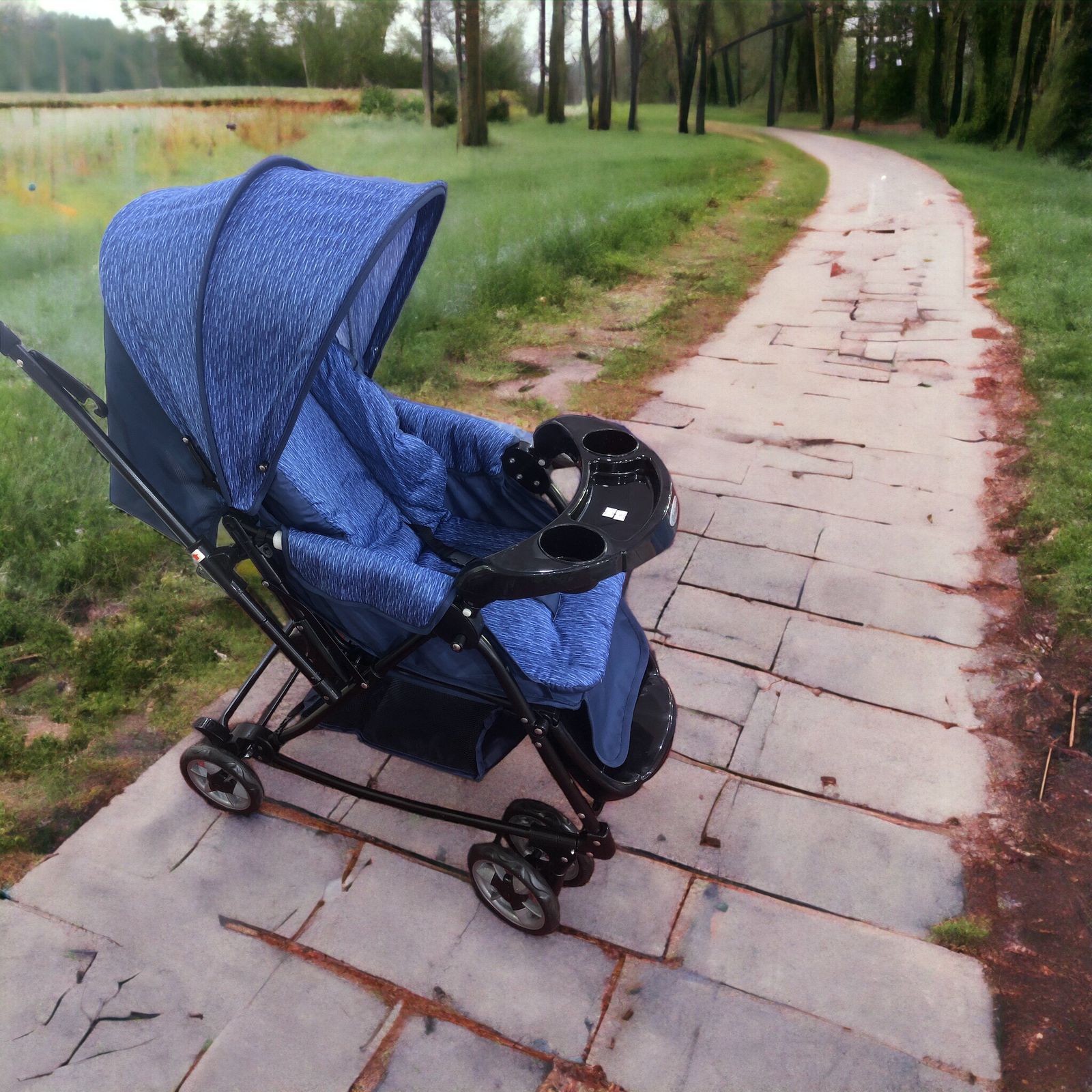 Baby stroller with rocking style