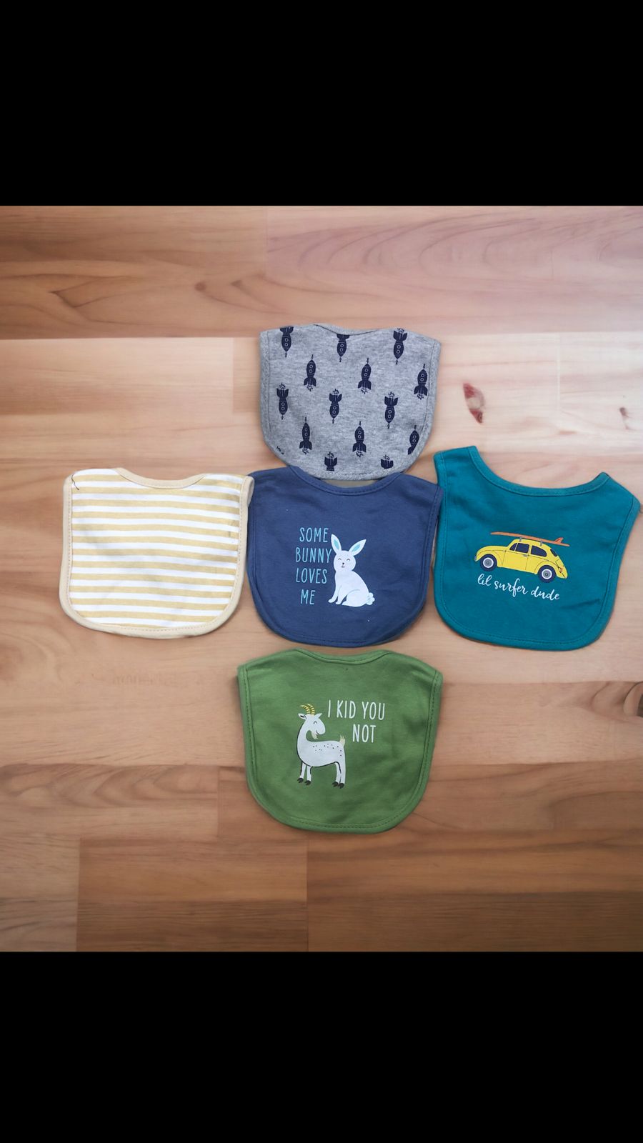 BABY BIBS SETS 5 PEC SET 0M+