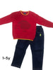 BOYS SWEATER SUITS /RED