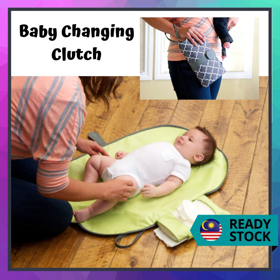 Baby plastic sheet / changing clutch