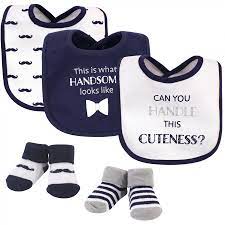 Hudson Baby Bandana Bib (3's/Pack) & Socks (2 Pack/Set)