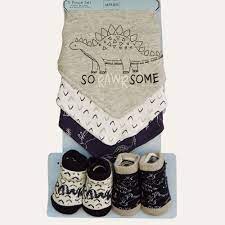 Baby bandana bib (3's/Pack) & socks (2 pack/set