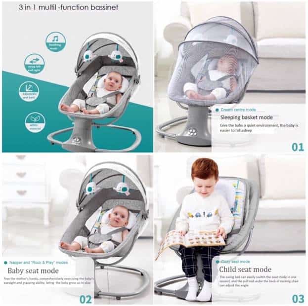 Mastela 3 in 1 footrest Mastela 3-in-1 Deluxe Multi-Functional Bassinet