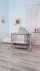 Load and play video in Gallery viewer, Cool baby 5 in 1 Baby Bassinet, Bedside Sleeper, &amp; Playpen, Easy Folding Portable Crib (Grey)- auto swing