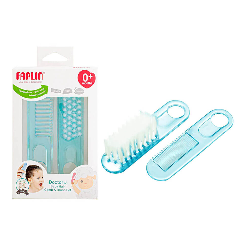 Farlin  baby  hair  comb & Brush  Set